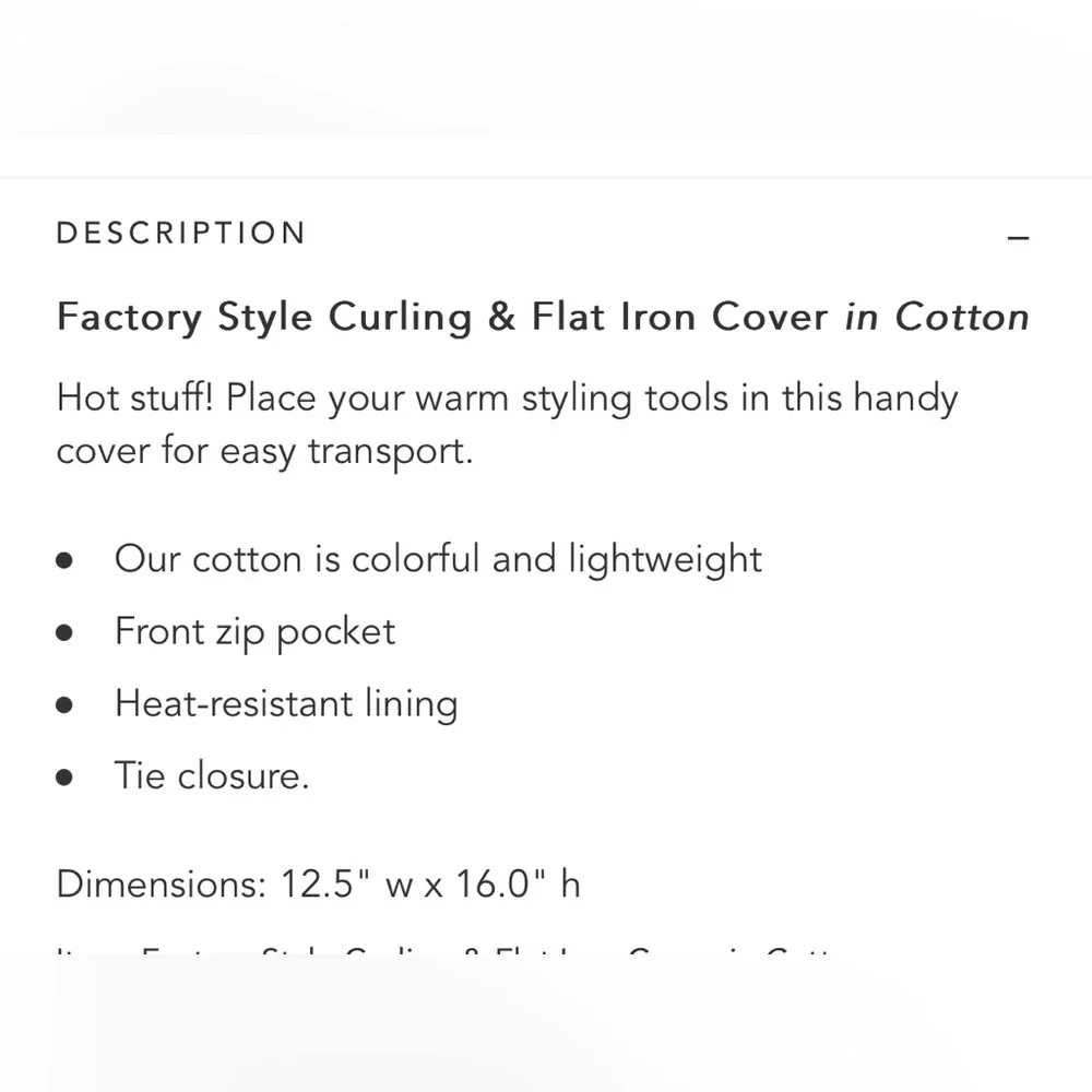 Vera Bradley Curling and Flat Iron Cover in Sunny Medallion